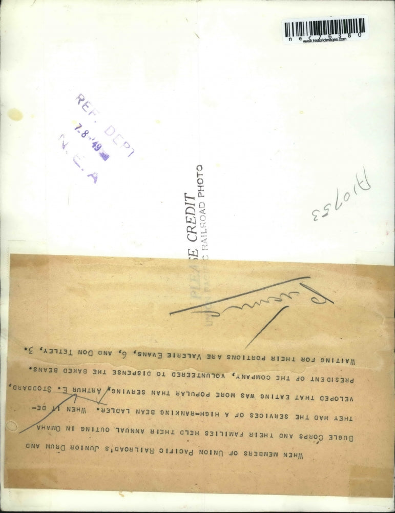 1949 Press Photo Arthur E. Stoddard Company Picnic Union Pacific Railroad