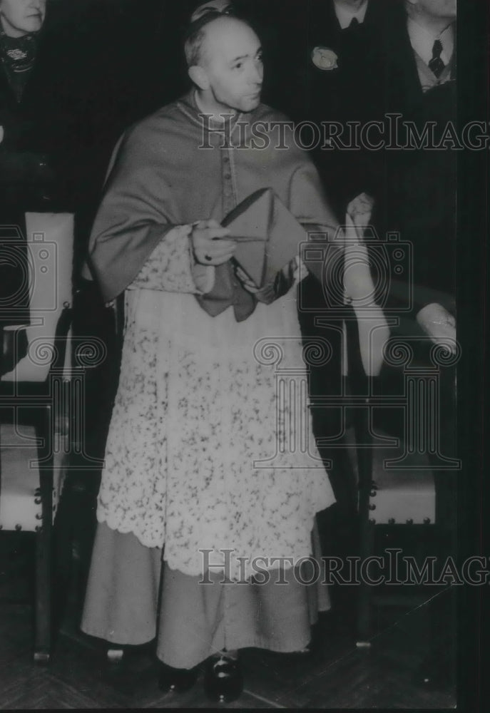 1939 Press Photo Cardinal Shuster at Feast of the Univeristy Holy Heart Milan