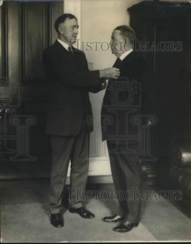 Load image into Gallery viewer, 1925 Press Photo Brig Gen James Allen &amp; Maj Gen John L Hines in DC
