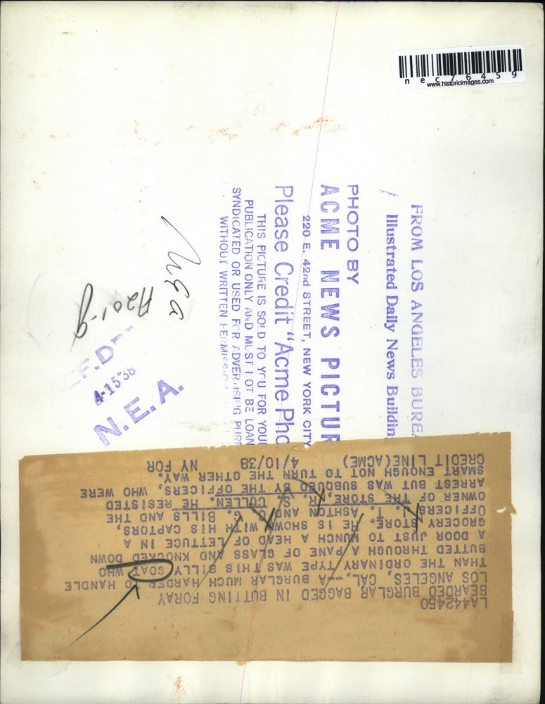 1938 Press Photo La, Calif JT Ashton, CG Bills & store owner RS Cullen