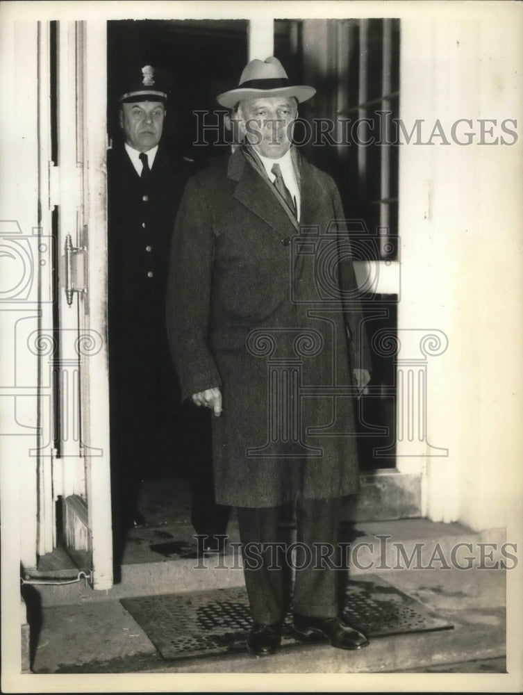 1933 Press Photo DC Col Raymond Robins, prohibition advocate at White House- Historic Images