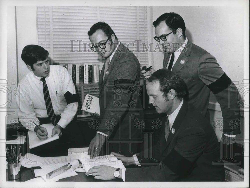 1969 Press Photo Attorneys Leonard, Elliott, Amer and Grant