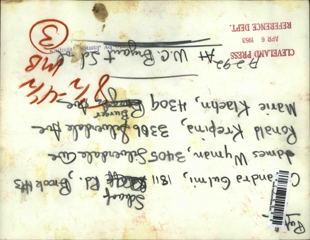 1953 Press Photo W.C. Bryant School, C. Gulmi, James Wyman, R. Krepina, Klaehn