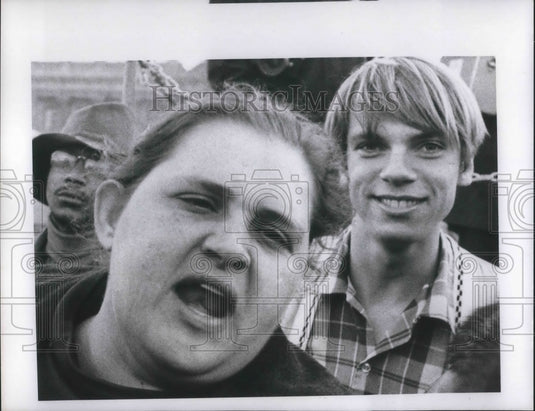 1970 Press Photo People at Peace Rally