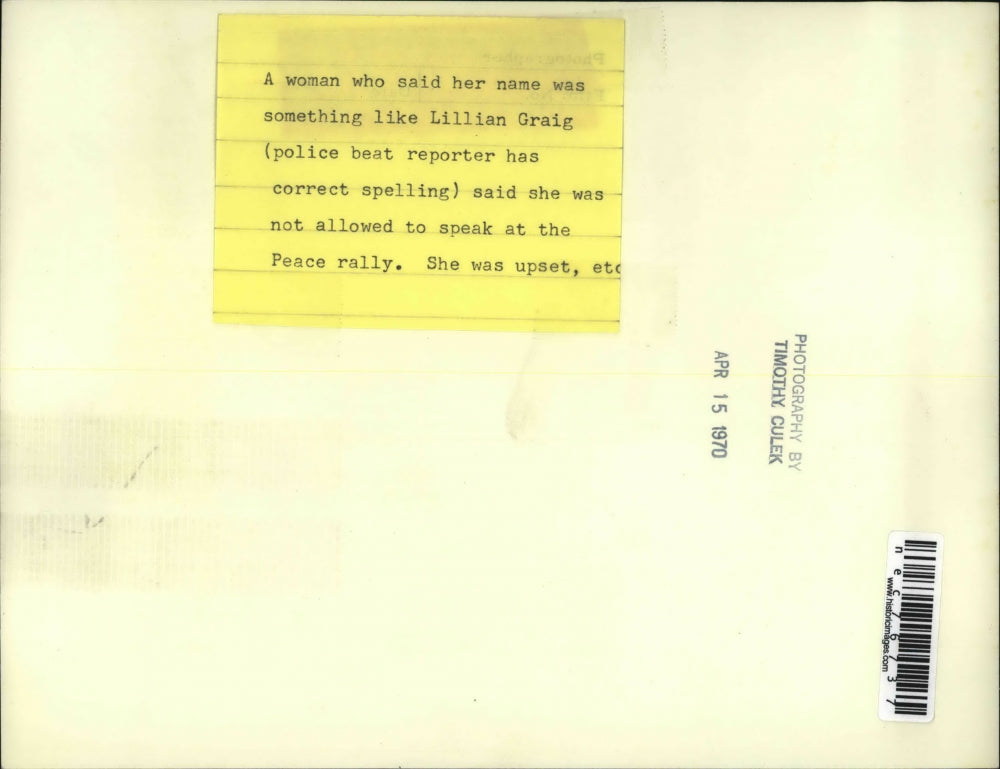 1970 Press Photo People at Peace Rally