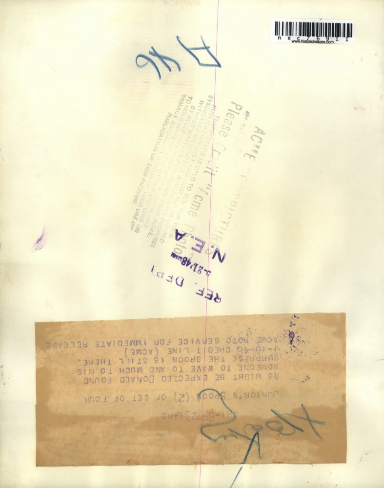 1948 Press Photo Donald's spoon of set of four