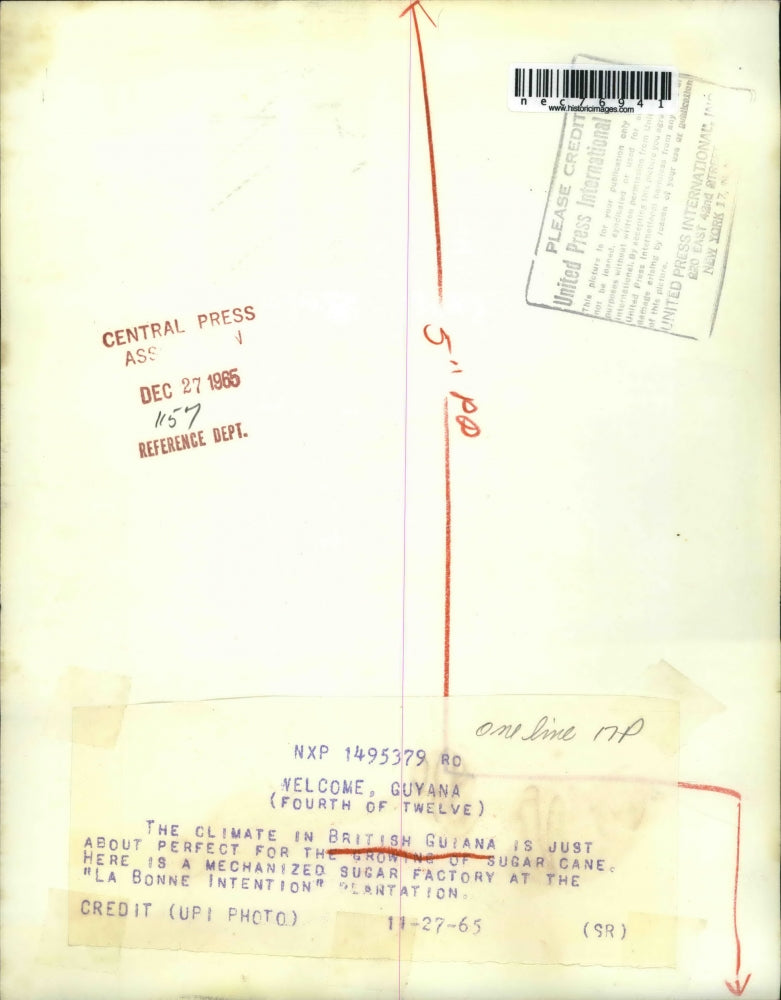 1965 Press Photo La Bonne Intention plantation