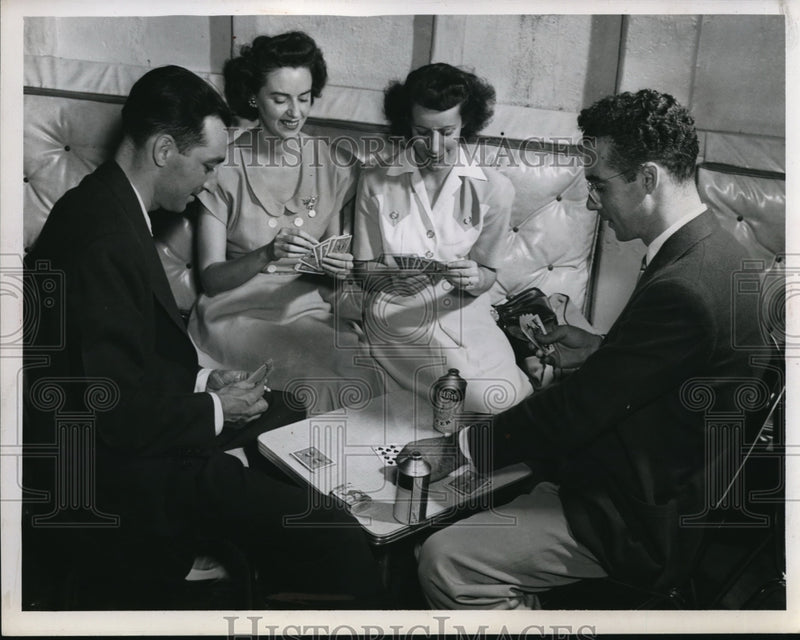 Load image into Gallery viewer, Press Photo Frank Martin Miss Jerry McBride Mr and Mrs Paul Harsell
