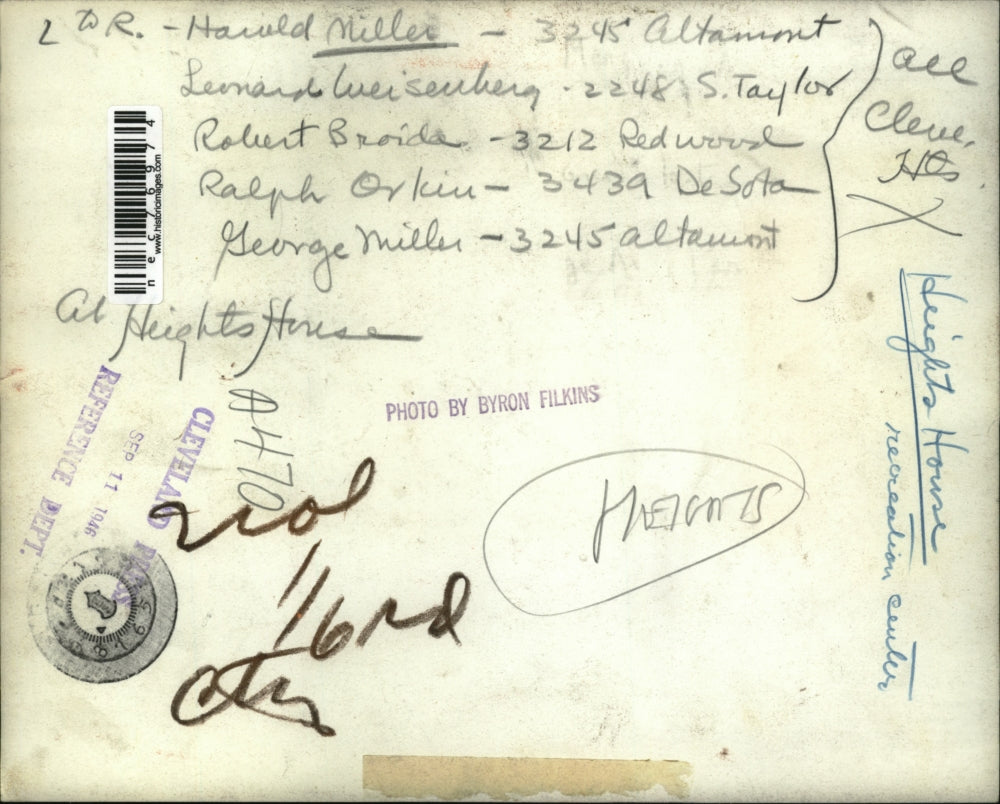 1946 Press Photo Hrold Miller Leonard Lueiseuberg Robert Broida Ralph Orkiu