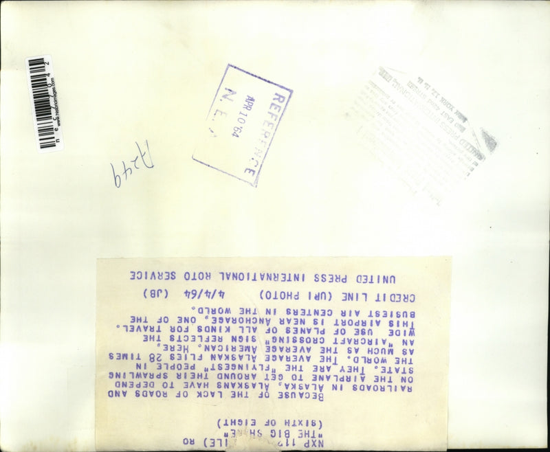 Load image into Gallery viewer, 1964 Press Photo Alaskan aircraft crossing near Anchorage-The Big Shine
