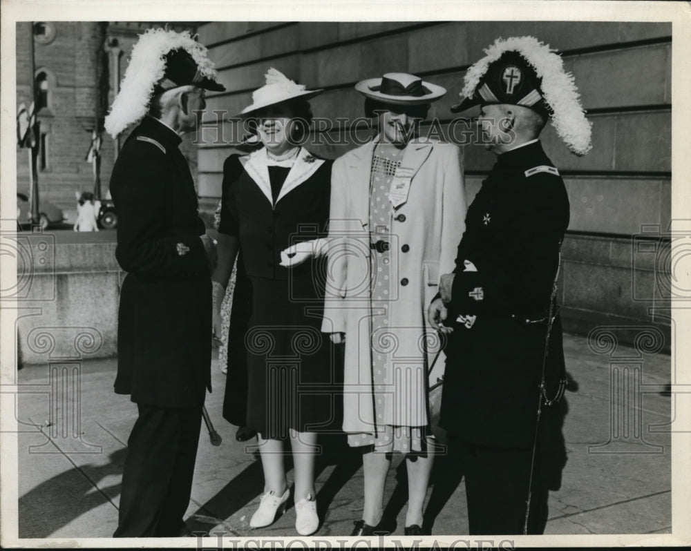 1940 Press Photo Ferdinand A. Krauss & LO Reed attending a Knights Templar event