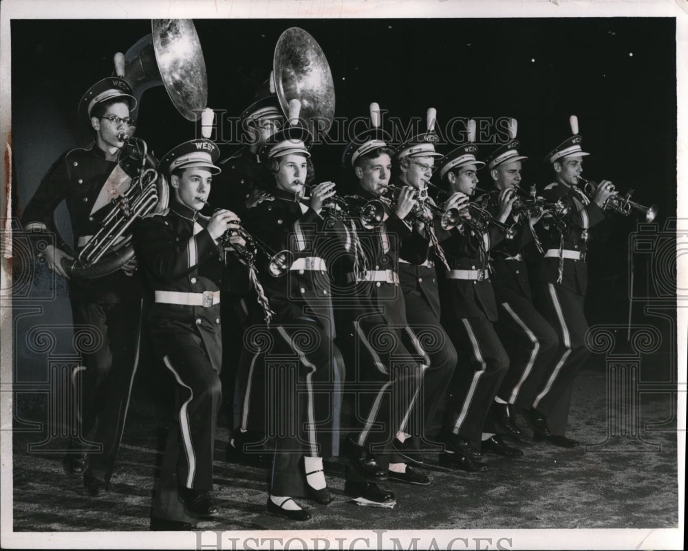 1953 Press Photo West High Band