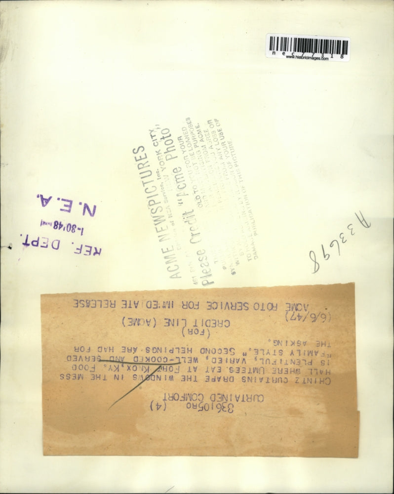 1948 Press Photo Umtees eat at Fort Knox, New York