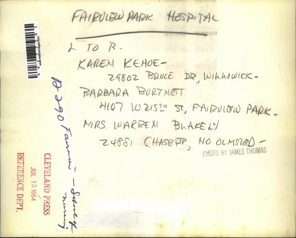 1964 Press Photo Karen Kehoe Barbara Burtnett Mrs. Warren Blakely