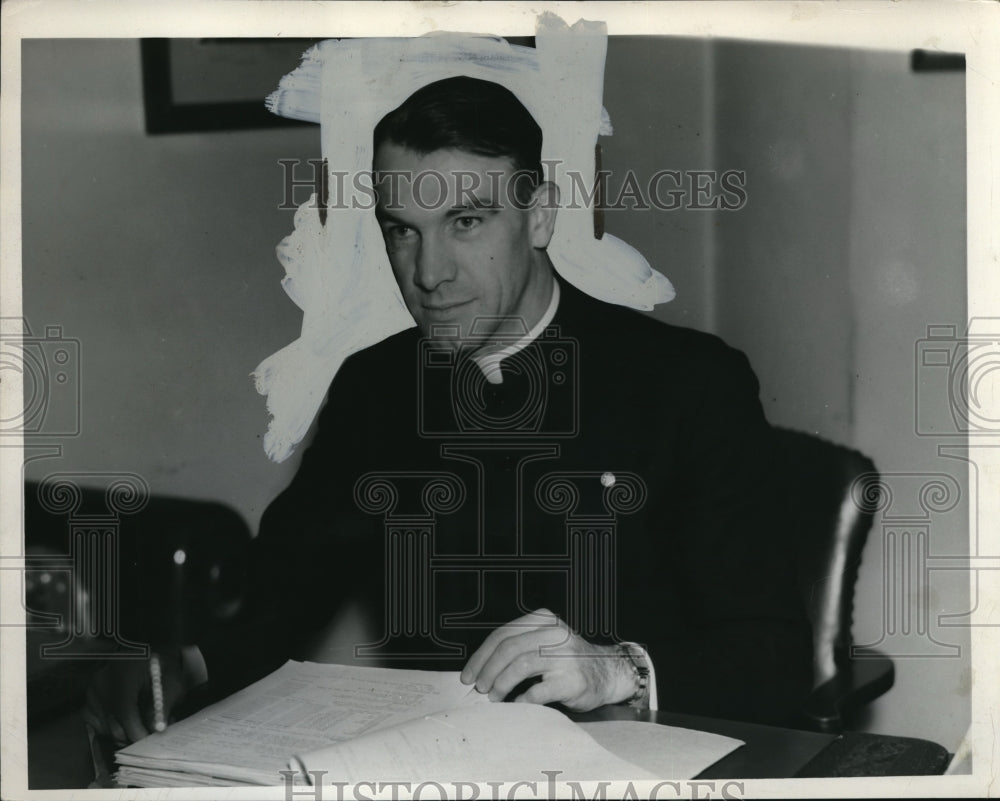 1939 Press Photo Father James O Brien, Cleveland Diocse Catholic Youth Org.