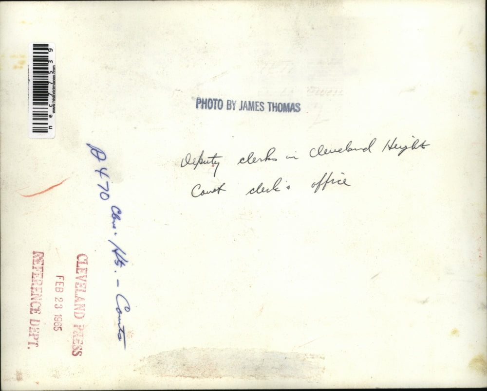 1965 Press Photo Deputy Clerks in Cleveland Height Court Clerk Officer