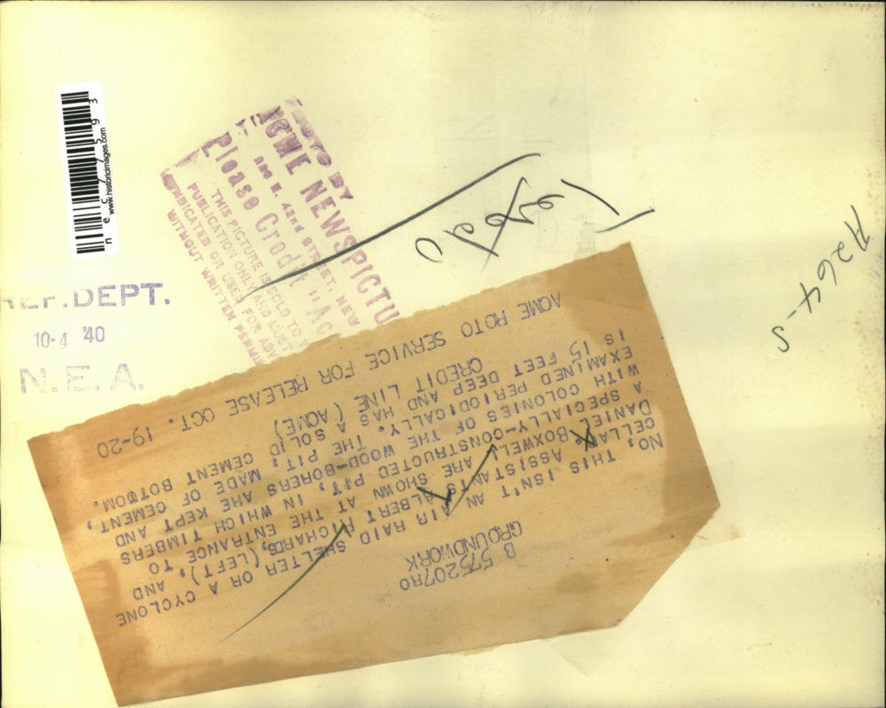 1940 Press Photo Al Richards & Dan Boxwell at special pit construction