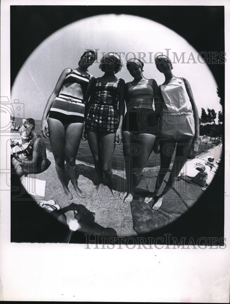 1964 Press Photo Peg Stuart, Gail Van Deventer,Sue Hunt,Bonnie O&#39;Donnell