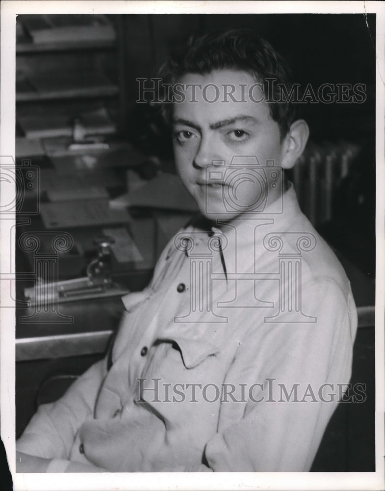 1953 Press Photo Mug shot of Peter K Aboru in Cleveland Ohio