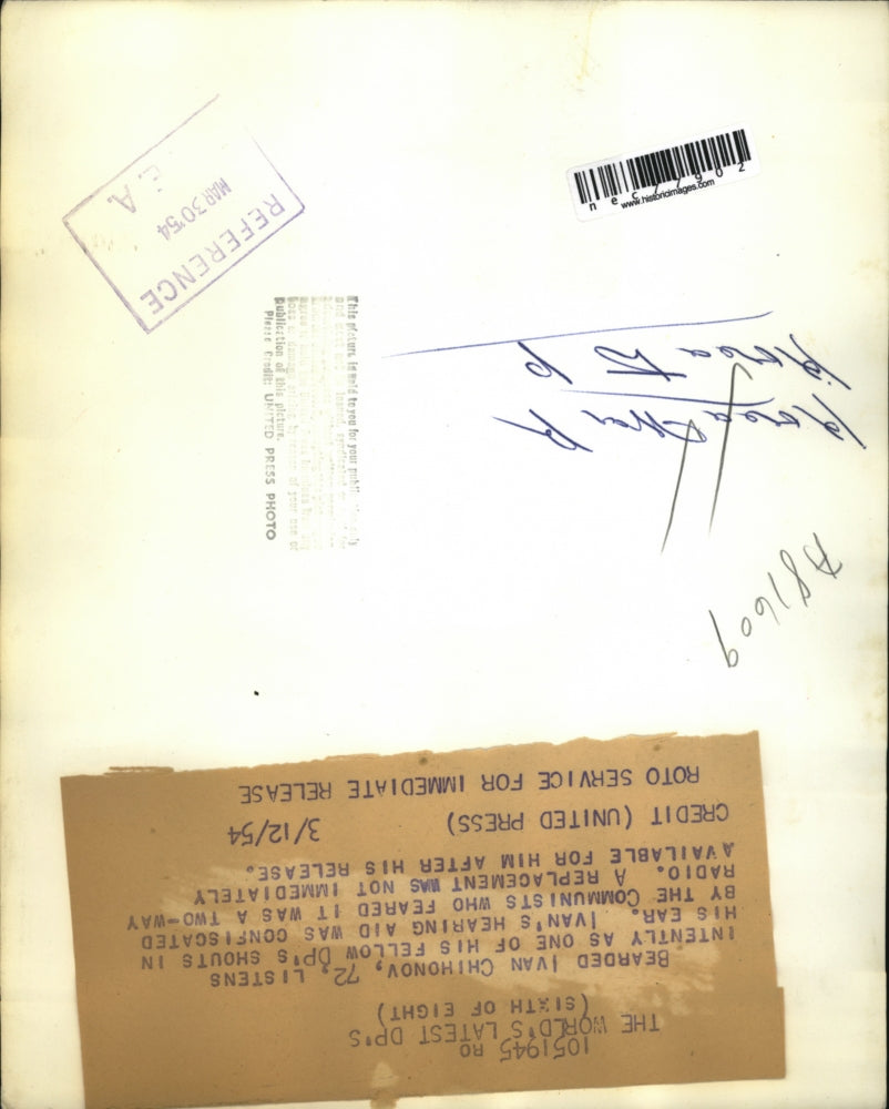 1954 Press Photo Ivan Chihonov at age 72