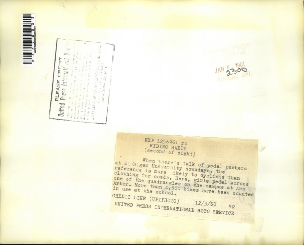 1960 Press Photo Pedal Pushers Michigan University Ann Arbor