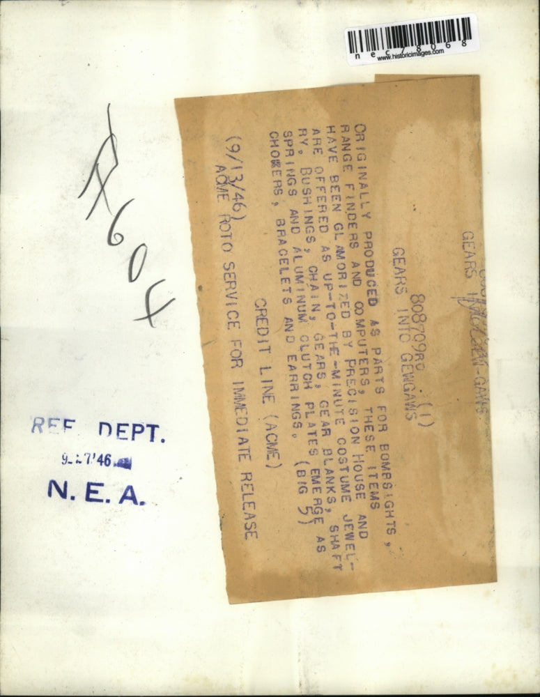 1946 Press Photo Precision Houses costume jewlery - nec78068