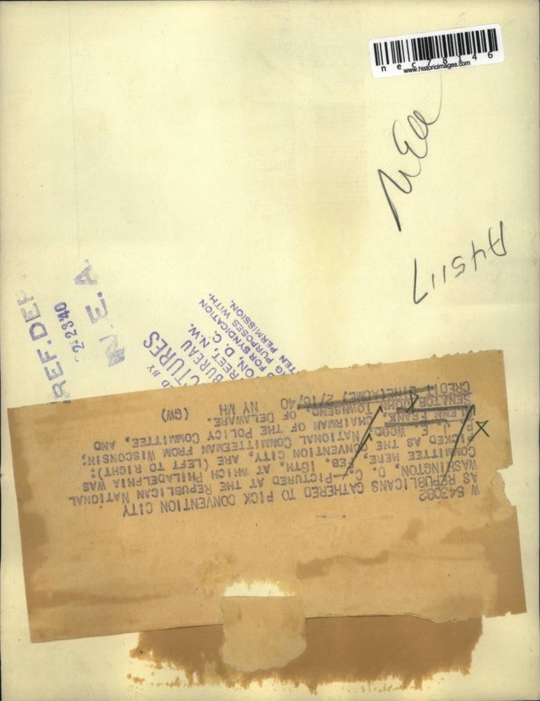 1940 Press Photo P.J. Wood, Glenn Frank, Senator John Townsend Republicans