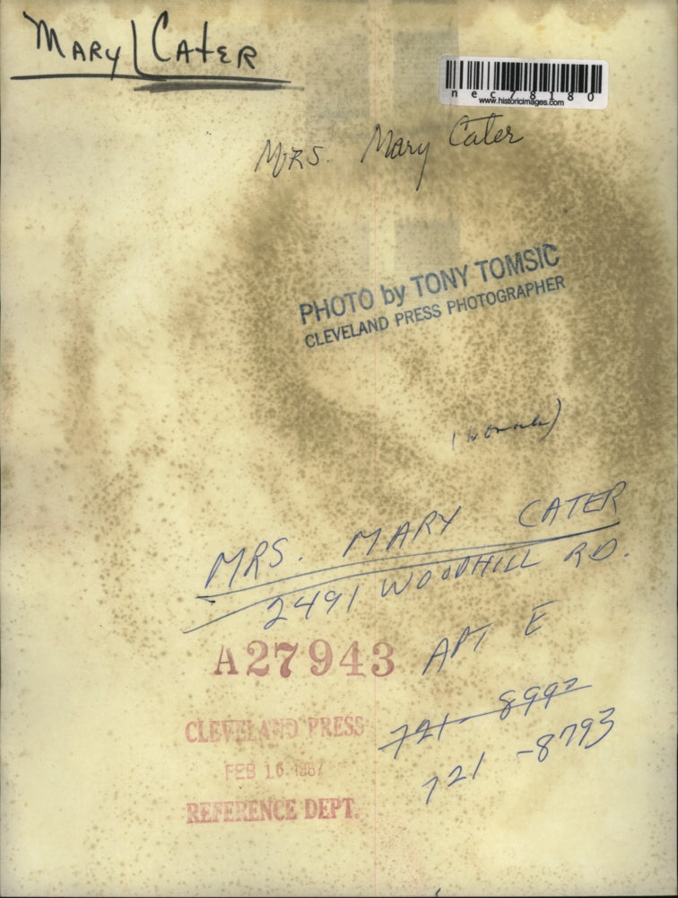 1967 Press Photo Mrs. Mary Cater