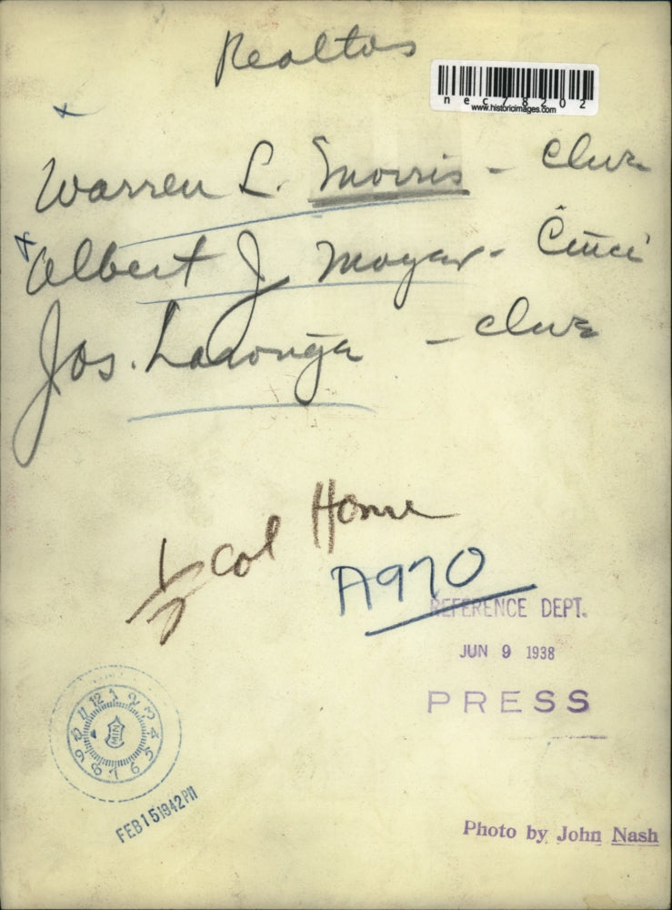 1938 Press Photo Warren Morris, Albert Magan, Jos Laconga of Cleveland realtors