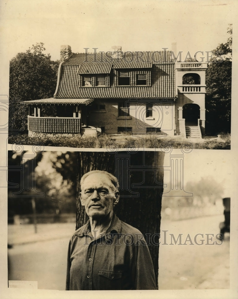 1922 Press Photo S Siggnis Builds Beautiful Home Single Handed Fort Myer Heights