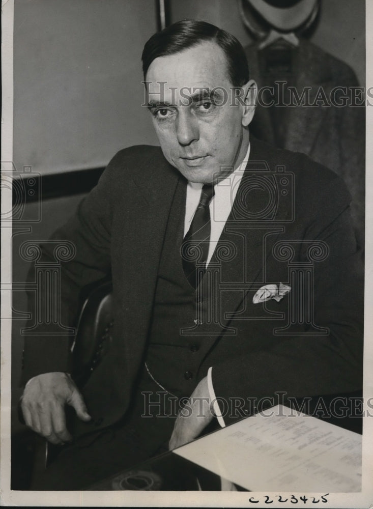 1933 Press Photo Earl Smith recommended administrative positions under the new