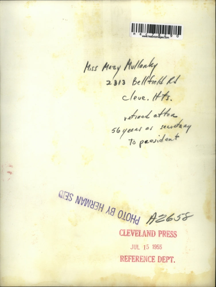 1955 Press Photo Miss Mazy Mullanley