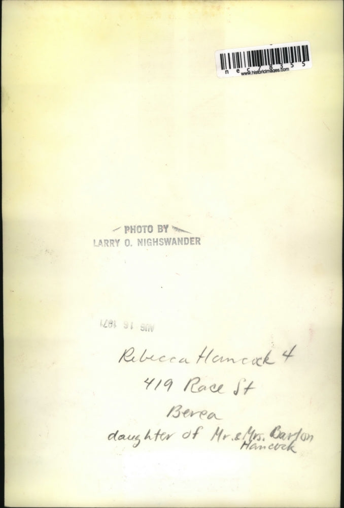 1971 Press Photo Rebecca Herncock age 4 at her Cleveland Ohio home