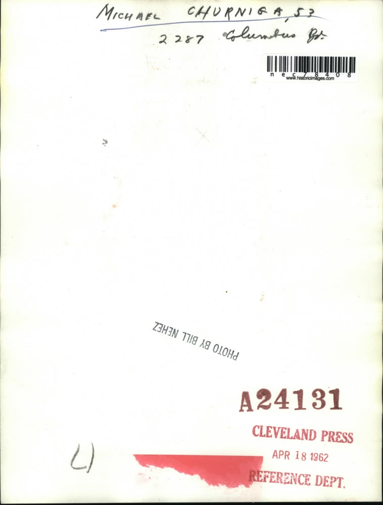 1962 Press Photo Michael Churniga, 53
