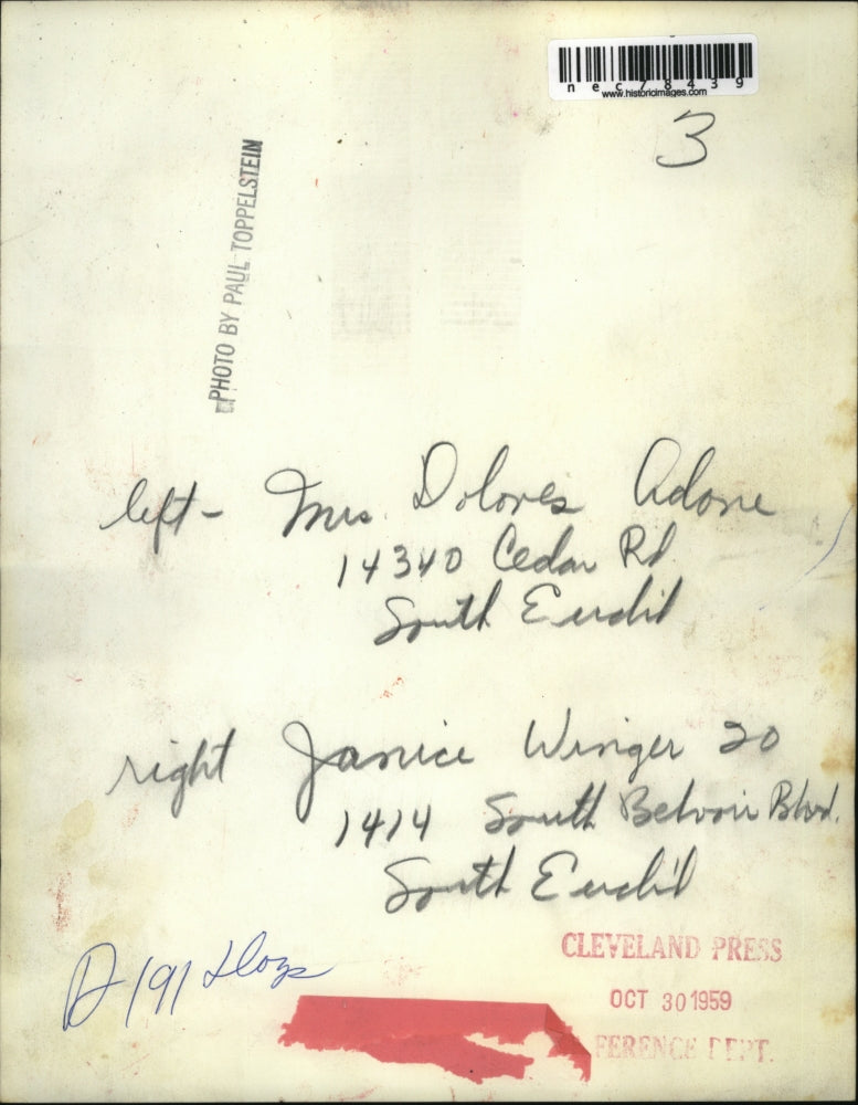 1959 Press Photo Mrs. Dolores Adone and Janice Winger with their Dogs.