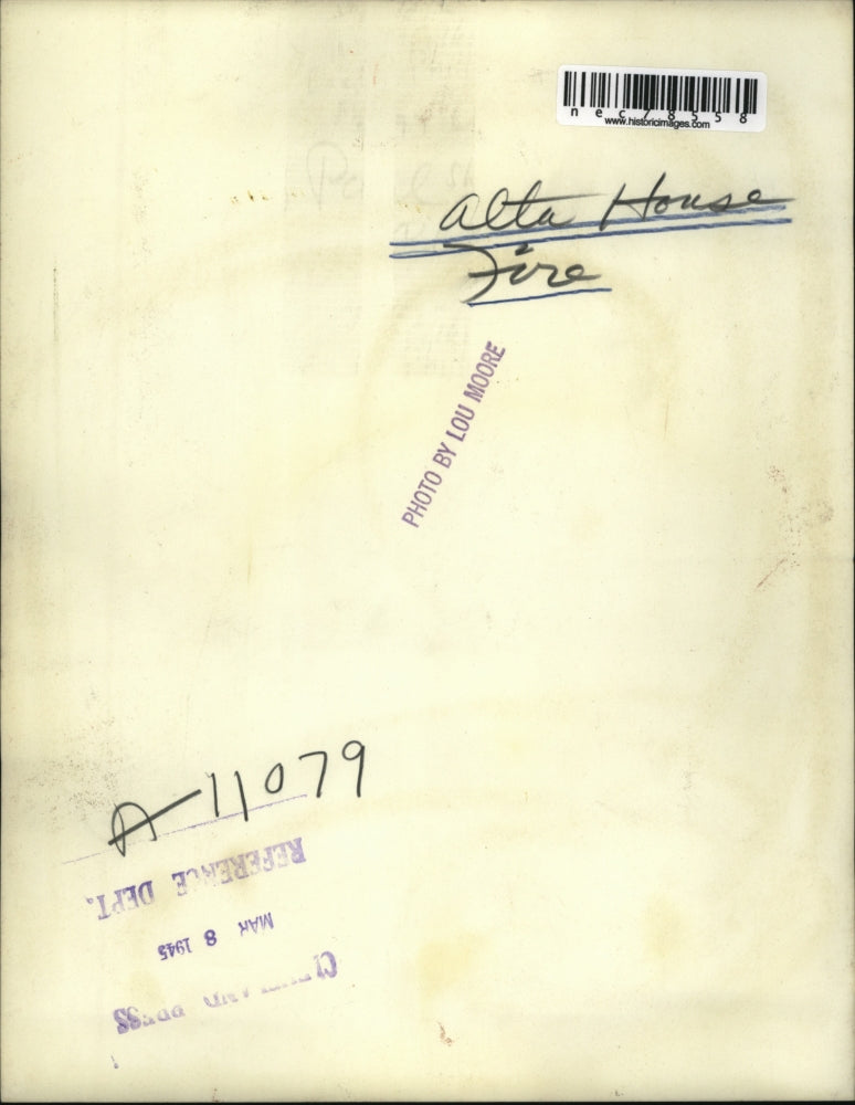 1945 Press Photo House destroyed by Fire.