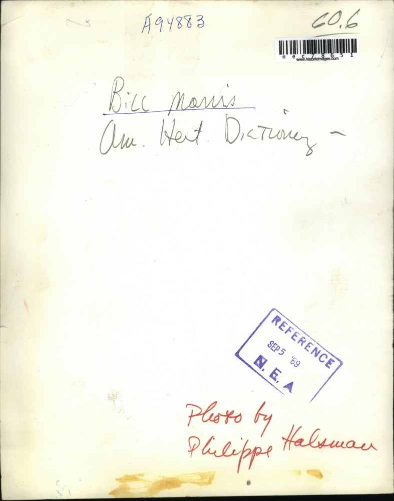 1969 Press Photo Bill Morris of American Hert Dictionary.