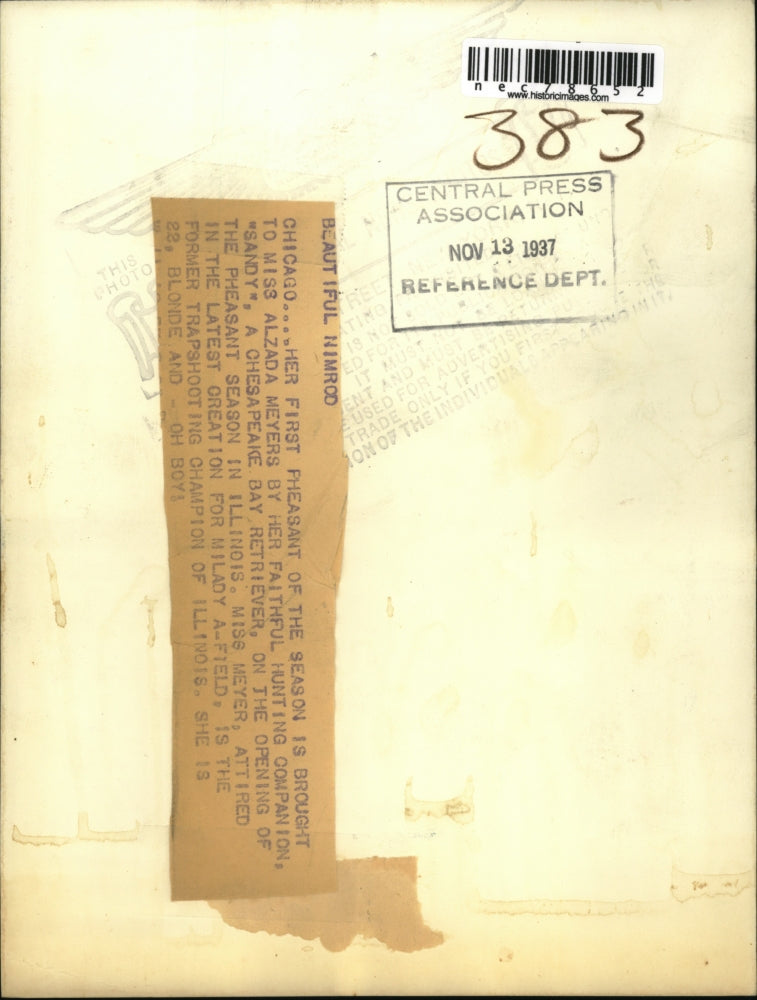 1937 Press Photo Alzada Meyers in the Opening of the Pleasant Season in Illinois