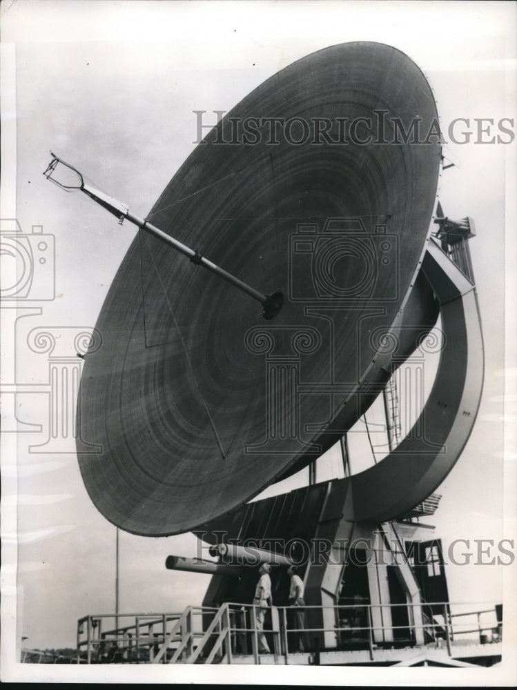 1956 Press Photo 600-inch radio telescope at Naval Research Lab. in Washington