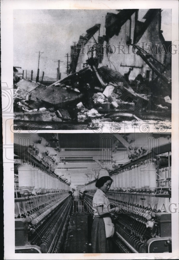 1954 Press Photo Kumsong Textile Mill Rebuilt After Being Destroyed During War