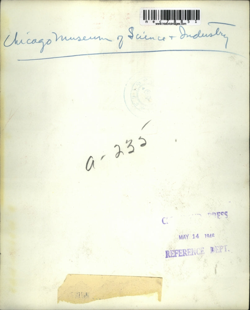 1948 Press Photo Chicago Major Lenox R Lohr Museum of Science & Industry pres