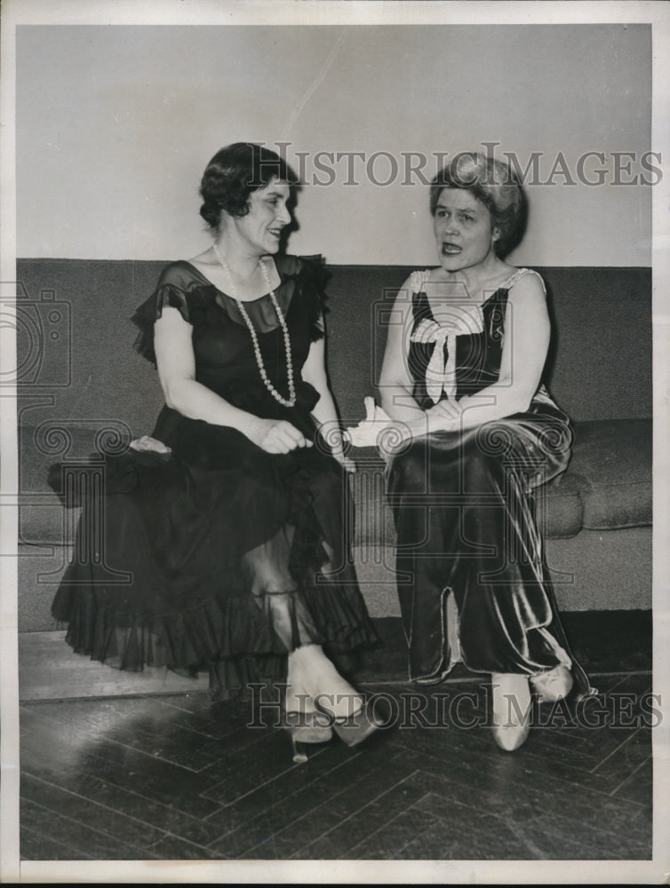 1934 Press Photo Mrs Norman Whitehouse, Josephine Roche at Biltmore in NYC
