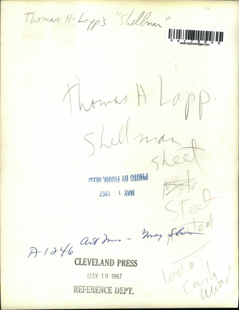 1967 Press Photo Thomas H. Lapp's Shellman