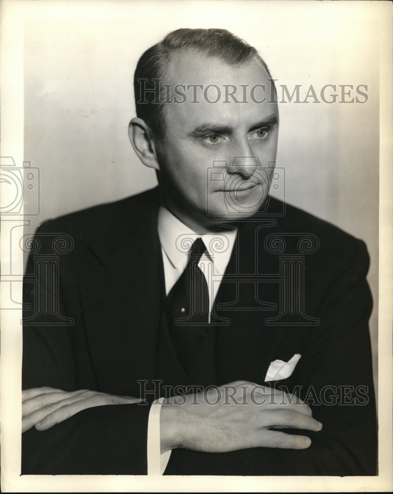 1936 Press Photo Alfred H. Morton American radio pioneer Named NBC Manager