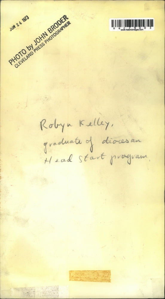 1943 Press Photo Robyn Kelley, Diocesan Head Start program grad