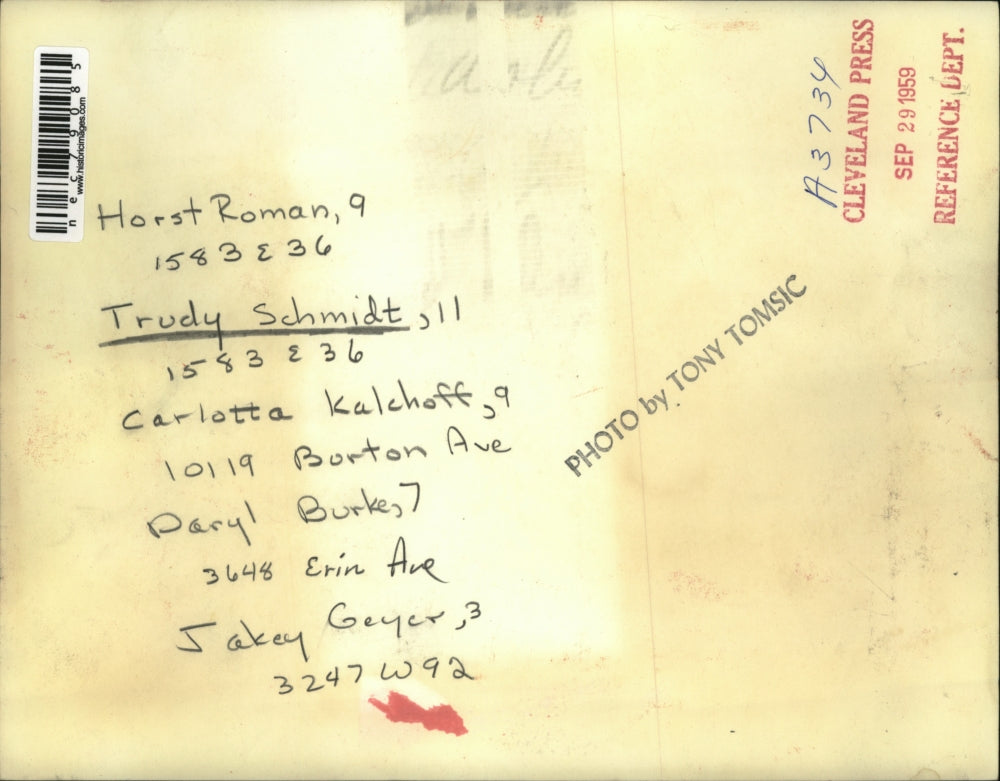 1959 Press Photo Horst Roman, Trudy Schmidt, Carlotta Kalchoff,Daryl Burke