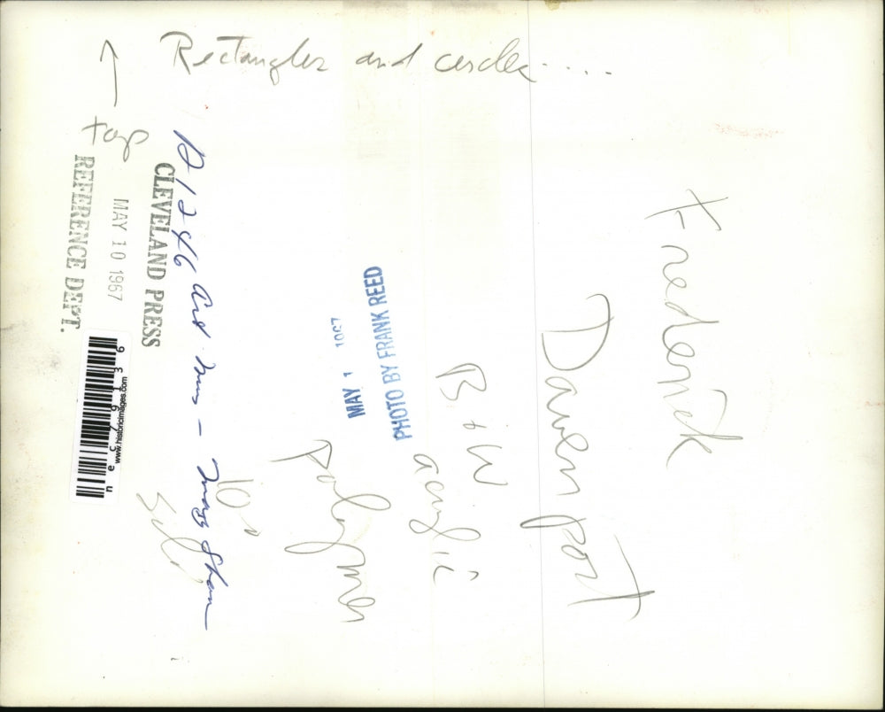 1967 Press Photo Art rectangles & circles by Frederick Davenport