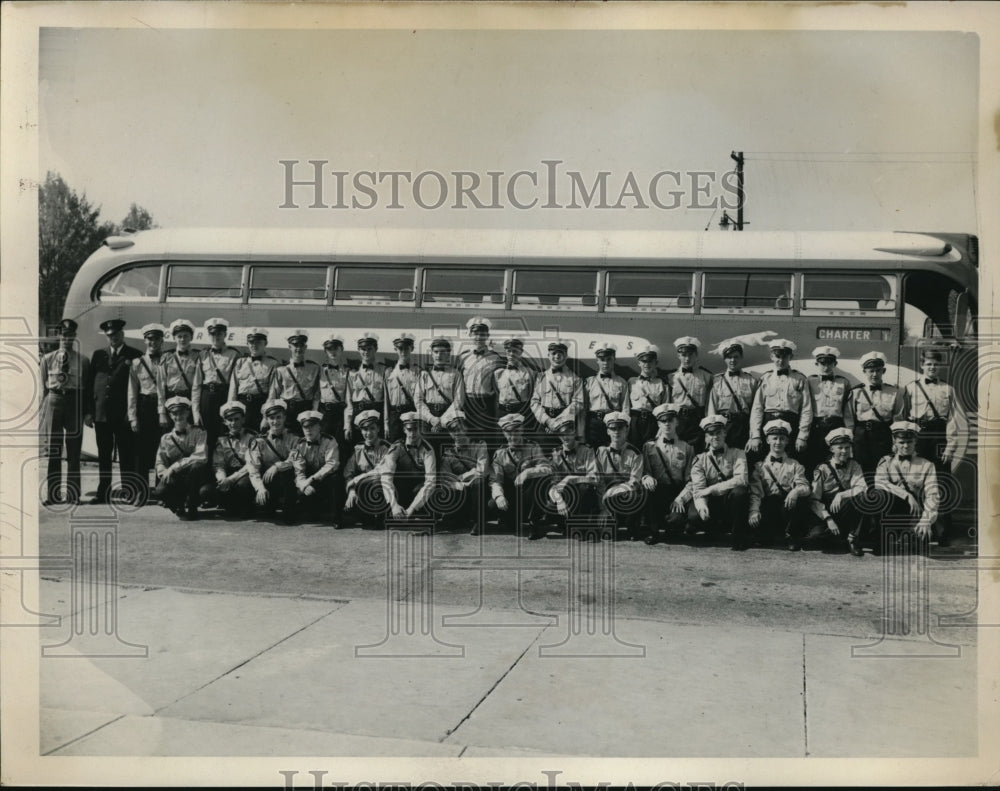 1938 Press Photo HS Safety Patrols head to Natl conference from Cleveland
