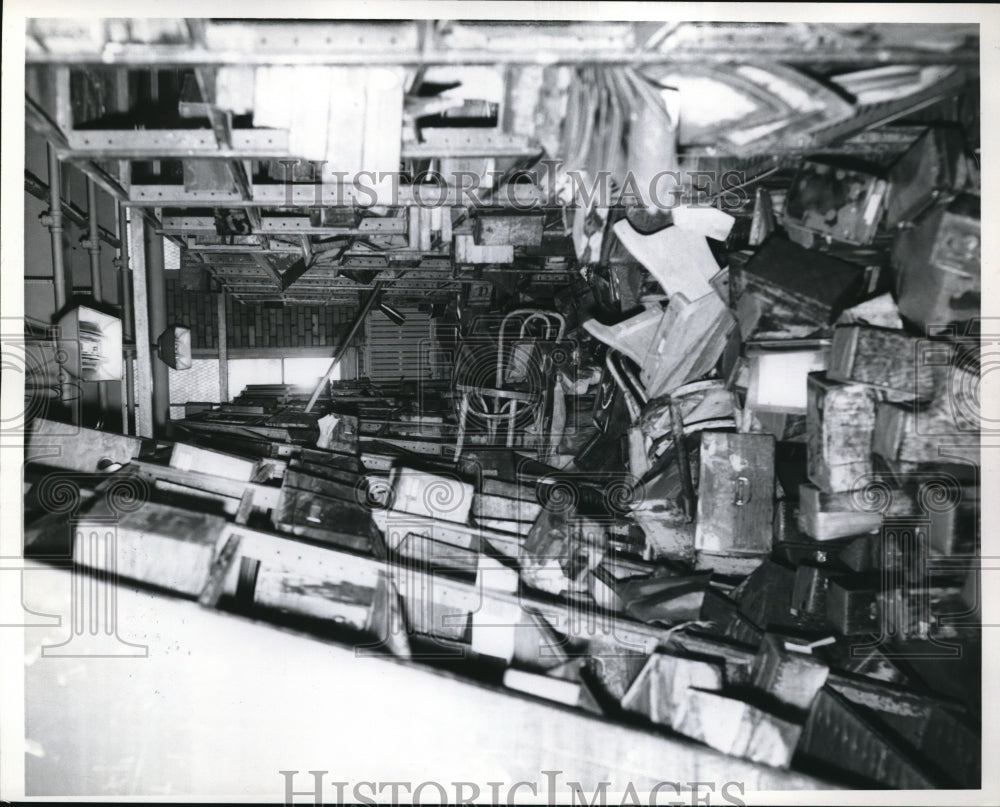 1959 Press Photo Equipment room in basement of observation school flooded