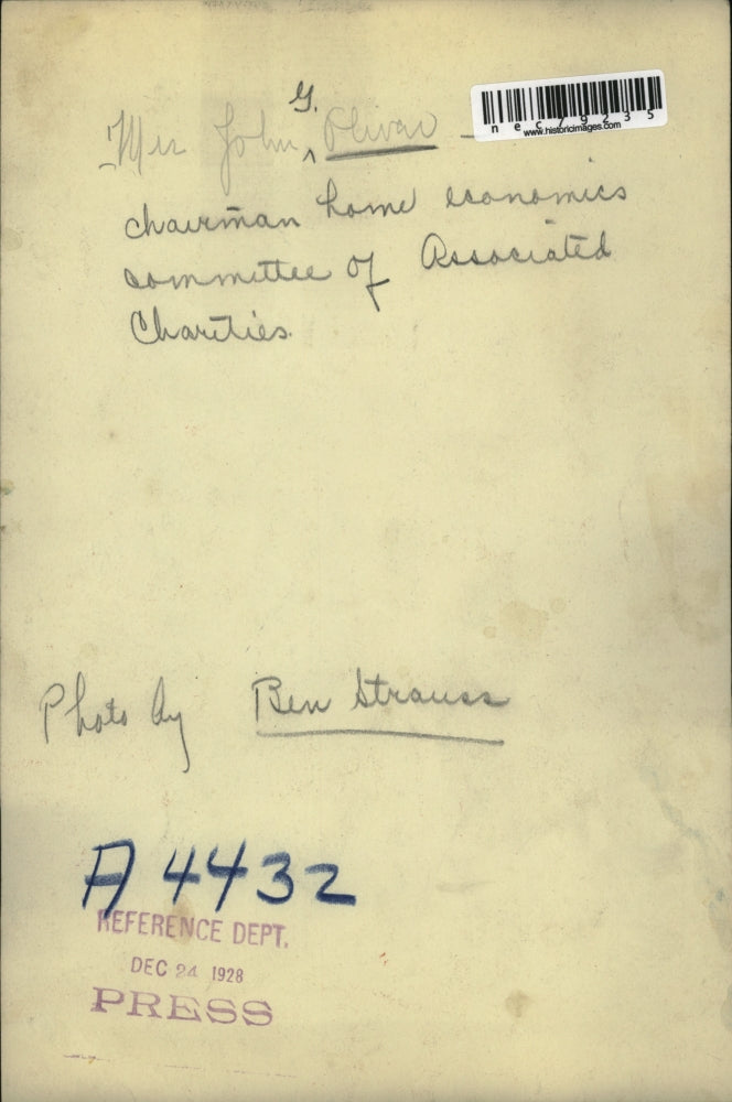 1928 Press Photo Mrs John G Olivar Home Economics Chairman